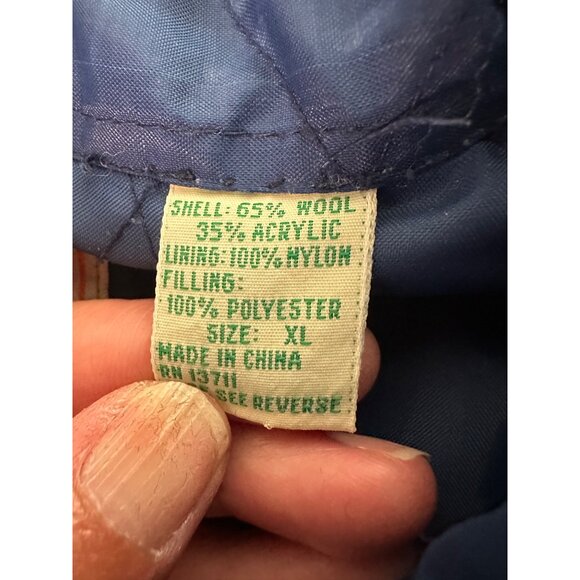 VTG Trails End Men XL Plaid Wool Quilted Jacket lined Button Shirt Shacket Chore - Picture 2 of 9